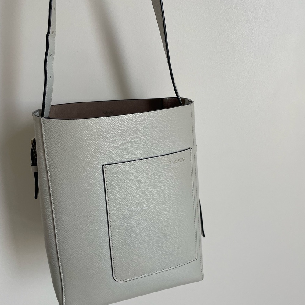 Valextra mini bucket bag - pearl grey color
